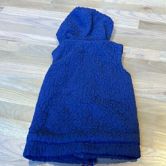 Mini Boden Chunky Blue Hooded Vest Size 7-8 - Picture 5 of 5